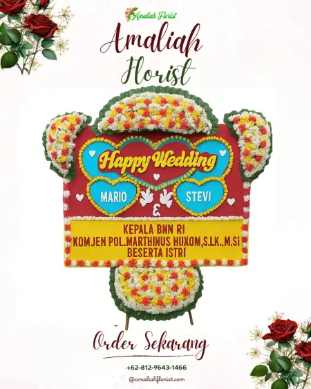 Papan Bunga Pernikahan Siring Agung